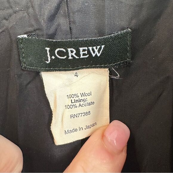 J. Crew Black 100% Wool Blazer Suiting Jacket Suit Women's Size 4 - Picture 7 of 10
